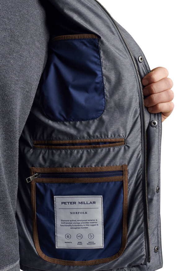 Peter Millar - Norfolk Iron Quilted Bomber Jacket 