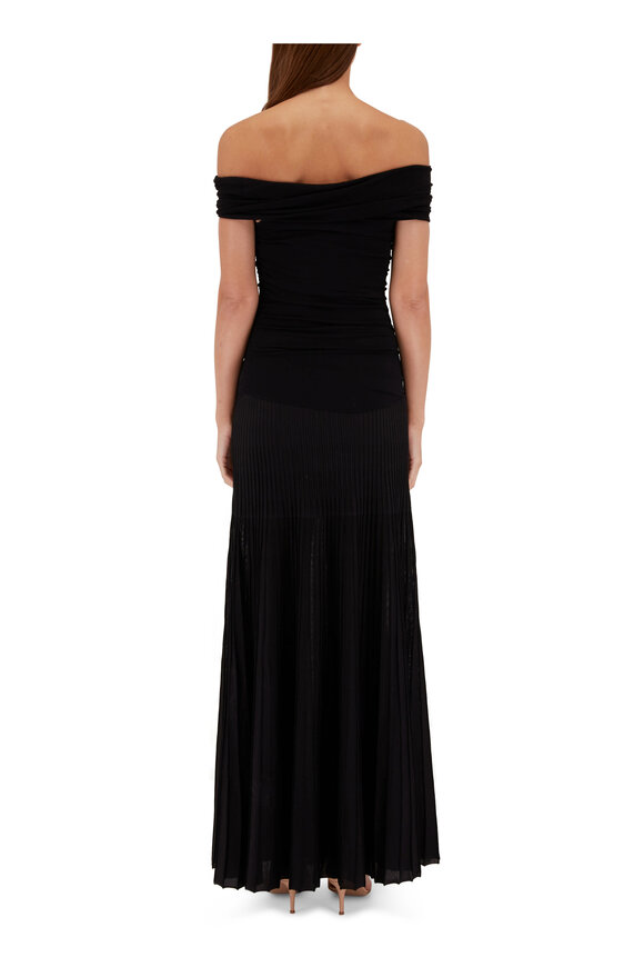 Khaite - Marca Black Off-The-Shoulder Maxi Dress