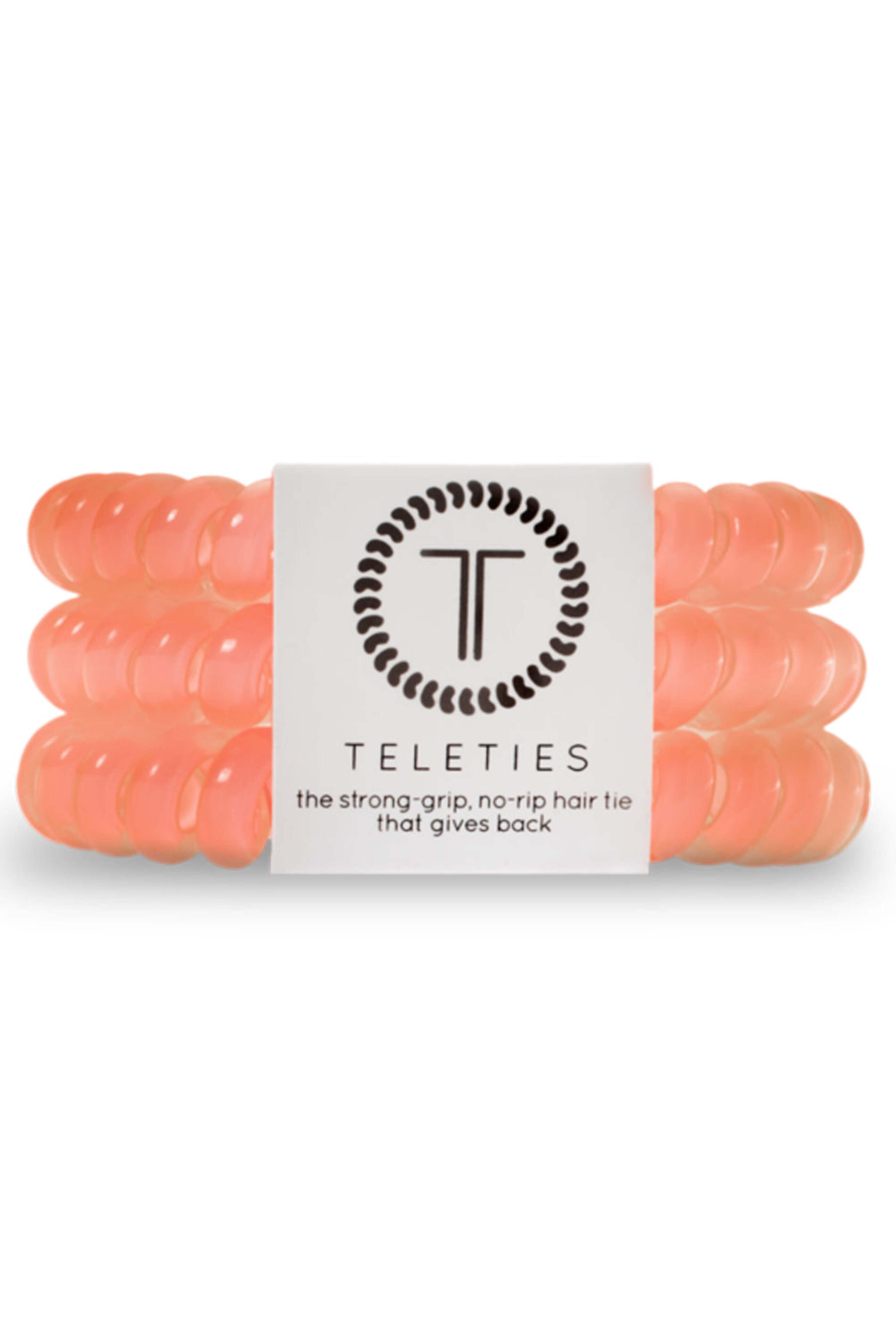 Teleties - Neon Pink Small Spiral Hair Ties