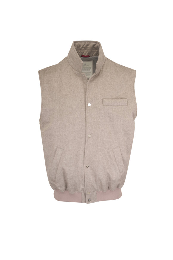 Brunello Cucinelli Stone Light Snap Vest - view 1