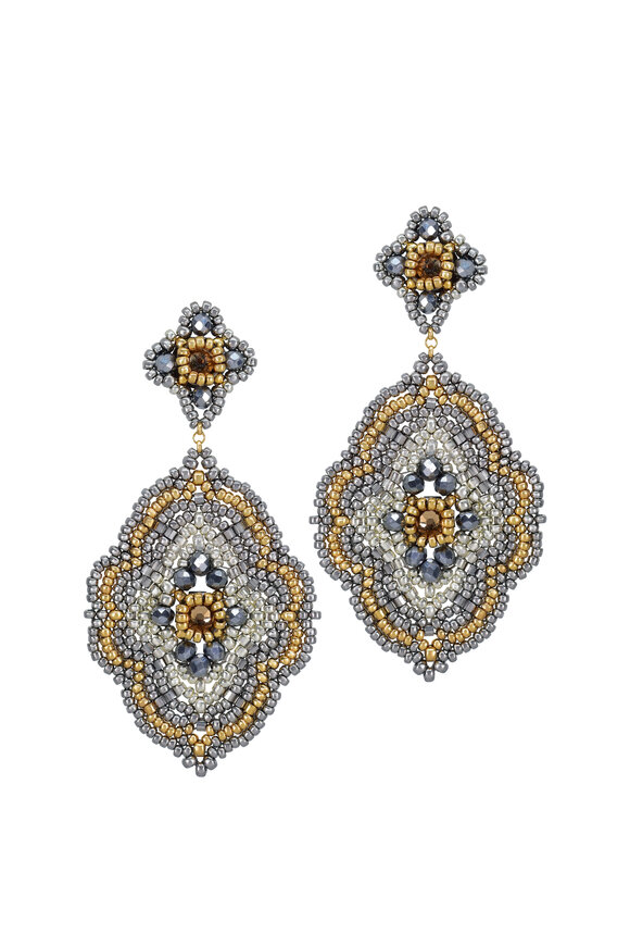 Miguel Ases Large Scallop Grey Earring