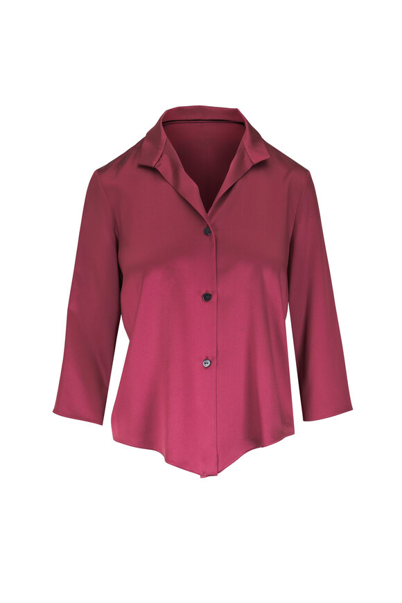Peter Cohen Crosby Cinnabar Heavy Satin Top - view 1