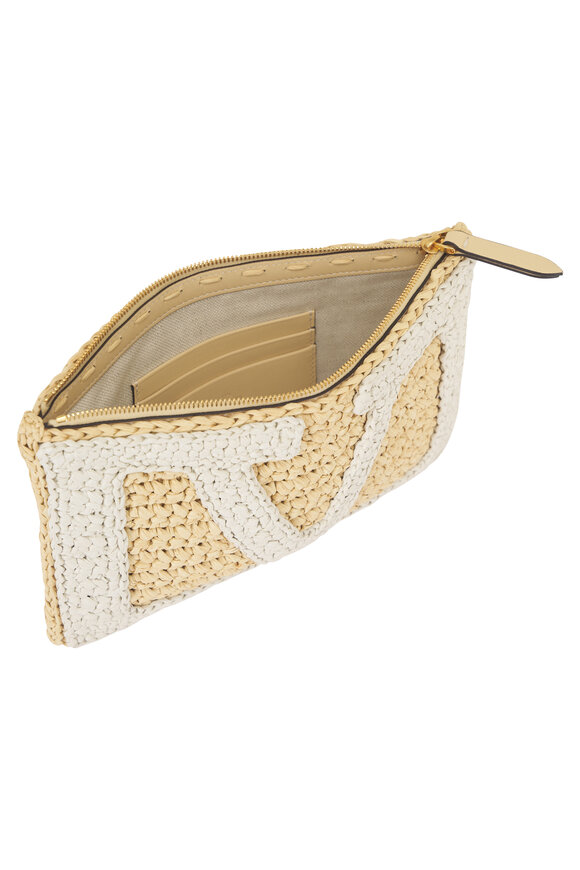 Valentino Garavani Viva Superstar Synthetic Raffia Pouch - view 5