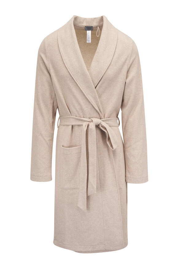 Hanro  Camel Interlock Double-Faced Robe