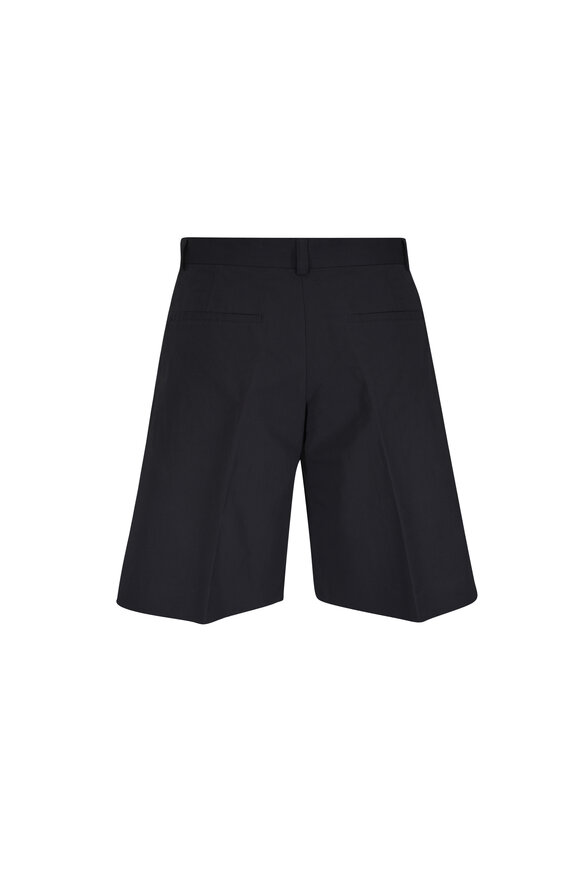 Totême Black Cotton & Linen Tailored Shorts - view 6