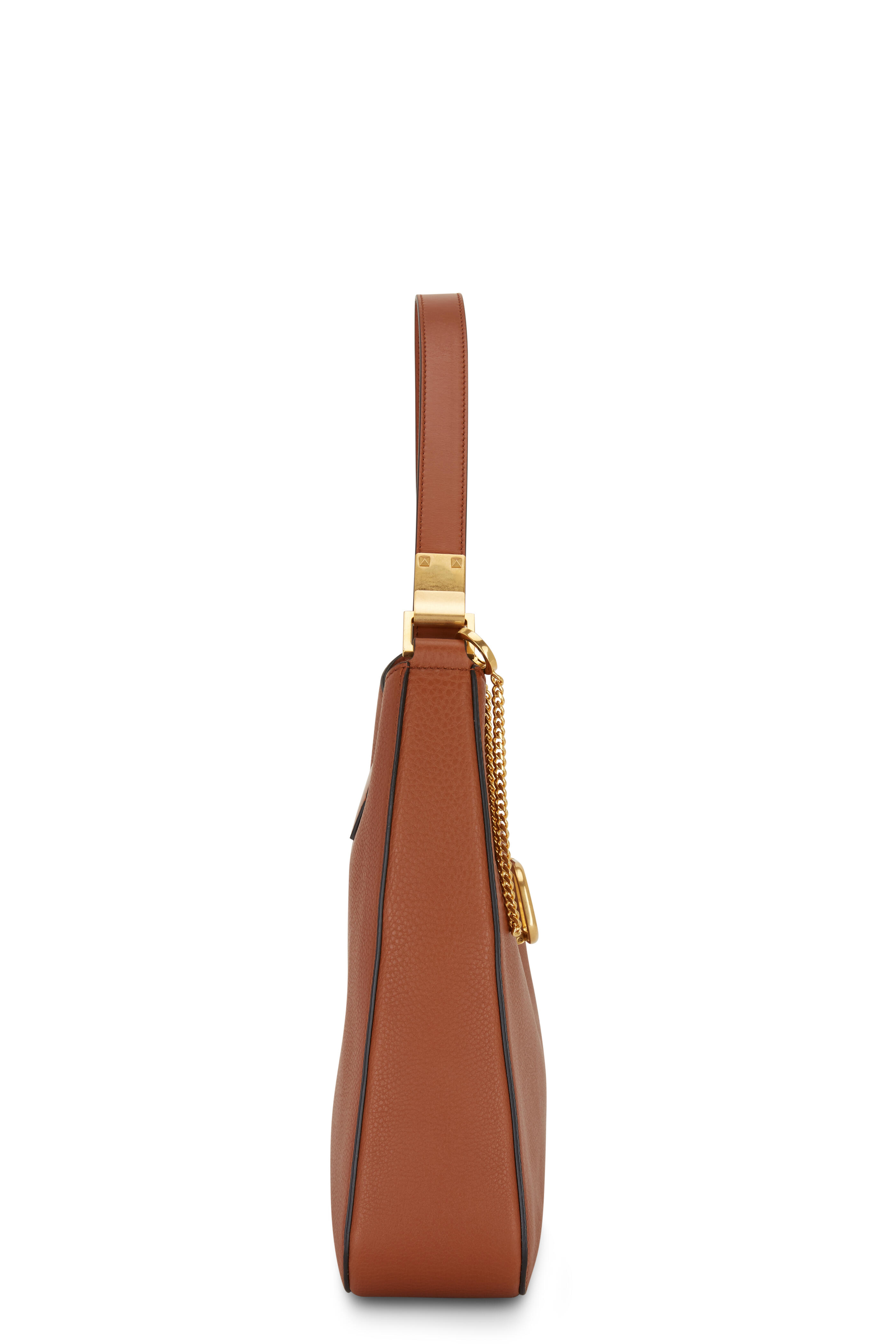 Leather clutch bag MARIO VALENTINO Camel in Leather - 14728585