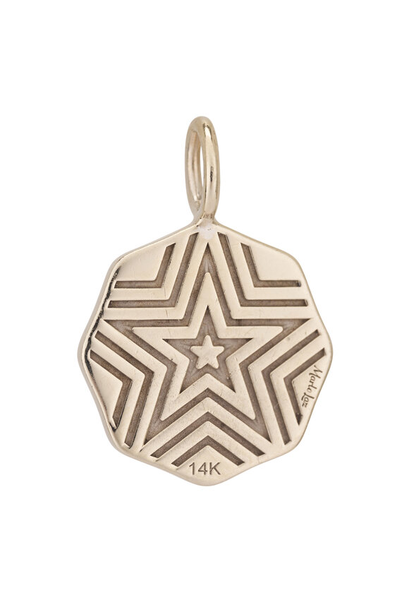 Marlo Laz - Mini Porte Bonheur Navy Enamel Pendant