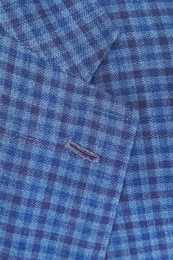 Kiton Navy Wool, Silk & Linen Sportcoat - view 6