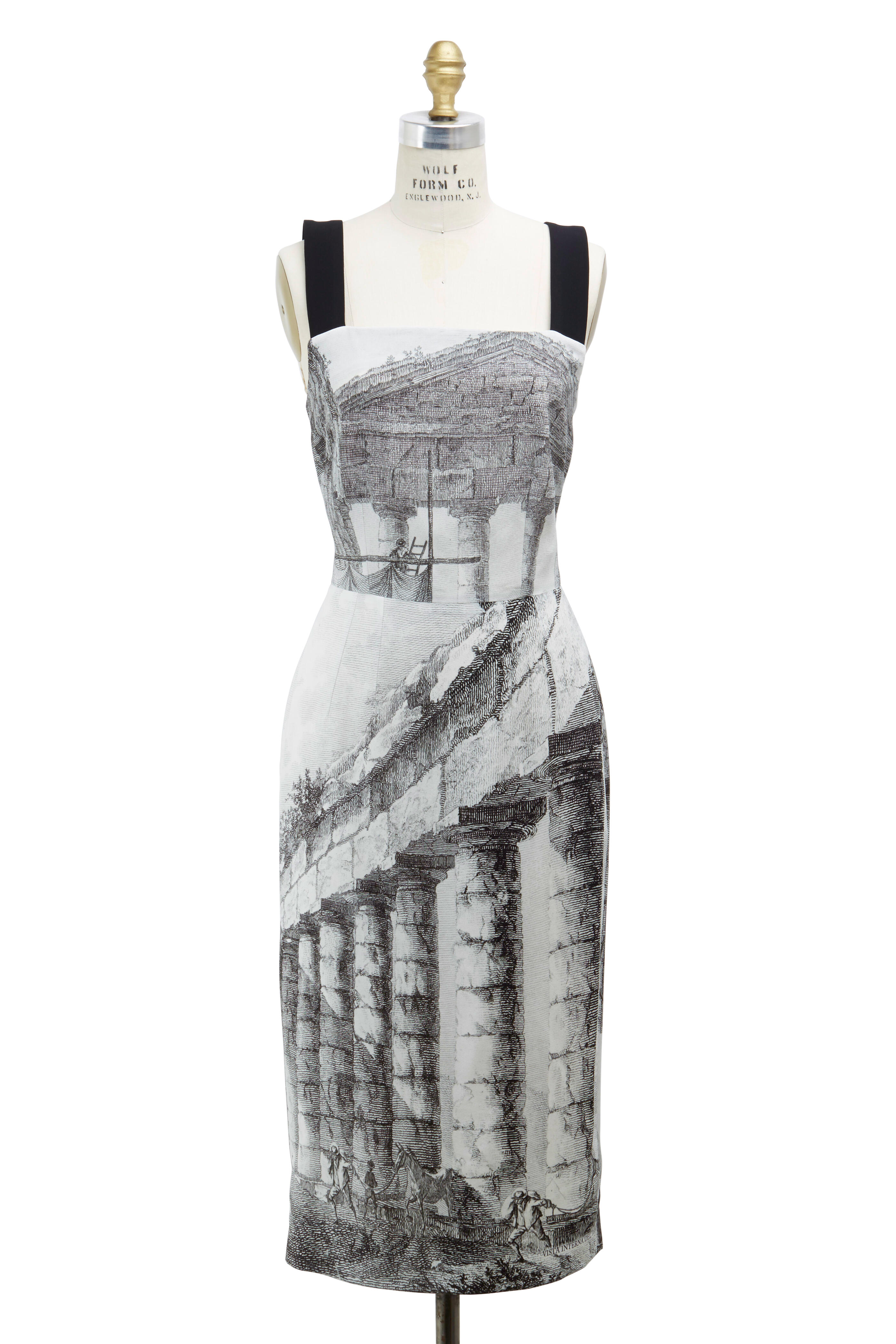 Dolce & Gabbana - Black & White Rayon Dress