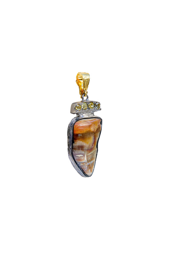 K. Brunini Jewels Diamond & Wood Pendant - view 2