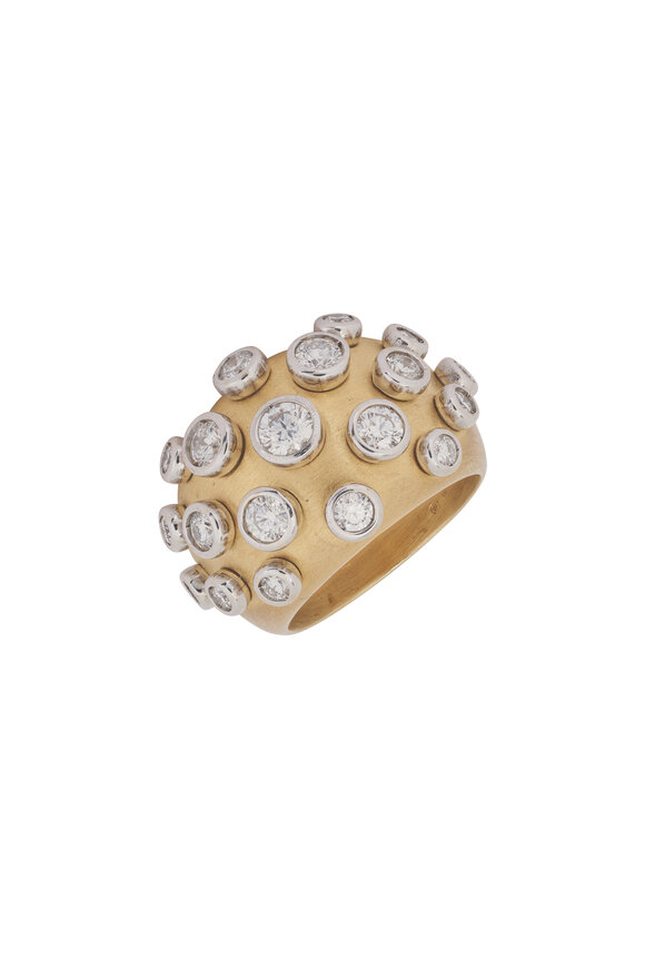 Mariani 18k Yellow Gold Diamond Elettra Ring