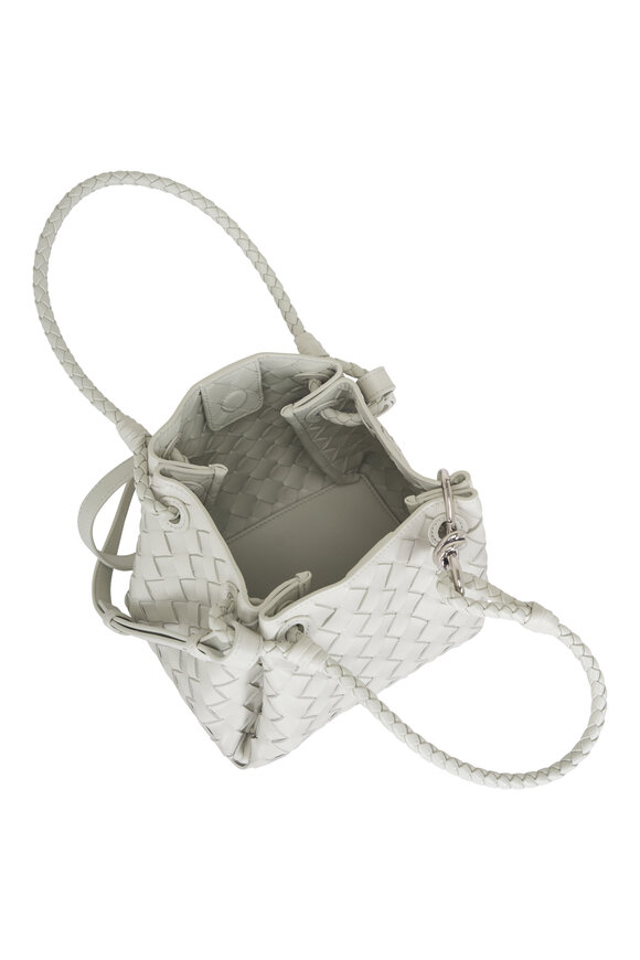 Bottega Veneta Small Parachute Silica Gray Leather Shoulder Bag - view 7