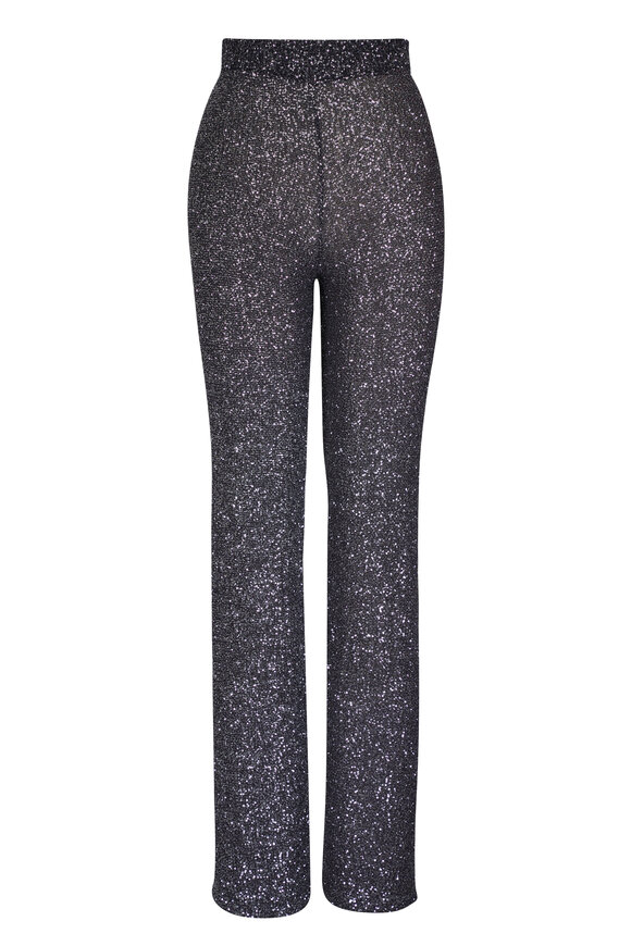 Valentino Black & Silver Paillette Pant