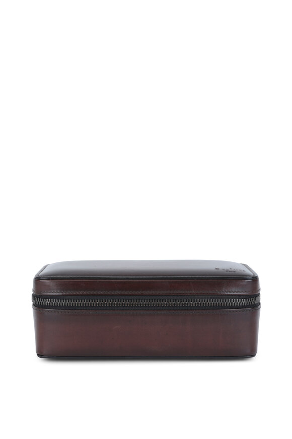 Berluti - Venezia Brown Leather Travel Watch Case