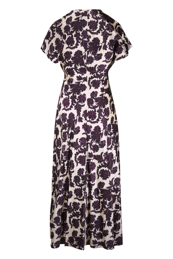 Veronica Beard Redgrave Ecru Multi V-Neck Dress - view 2