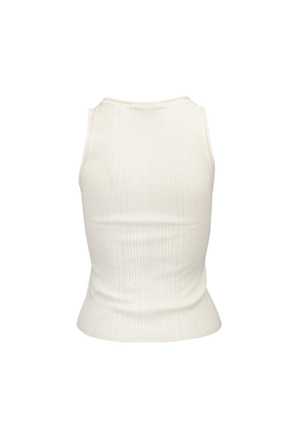 Veronica Beard Birke Ivory Knit Tank - view 2