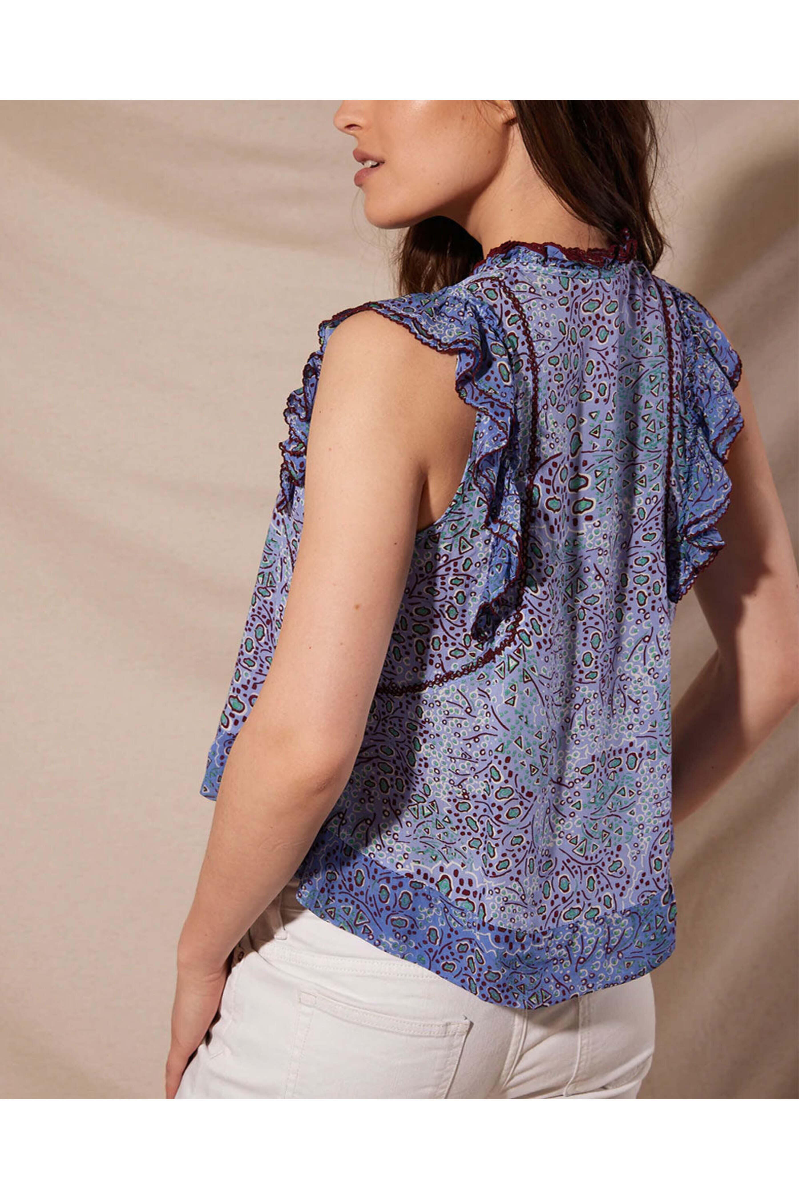 Poupette St Barth - Blue Nenufar Paulina Blouse