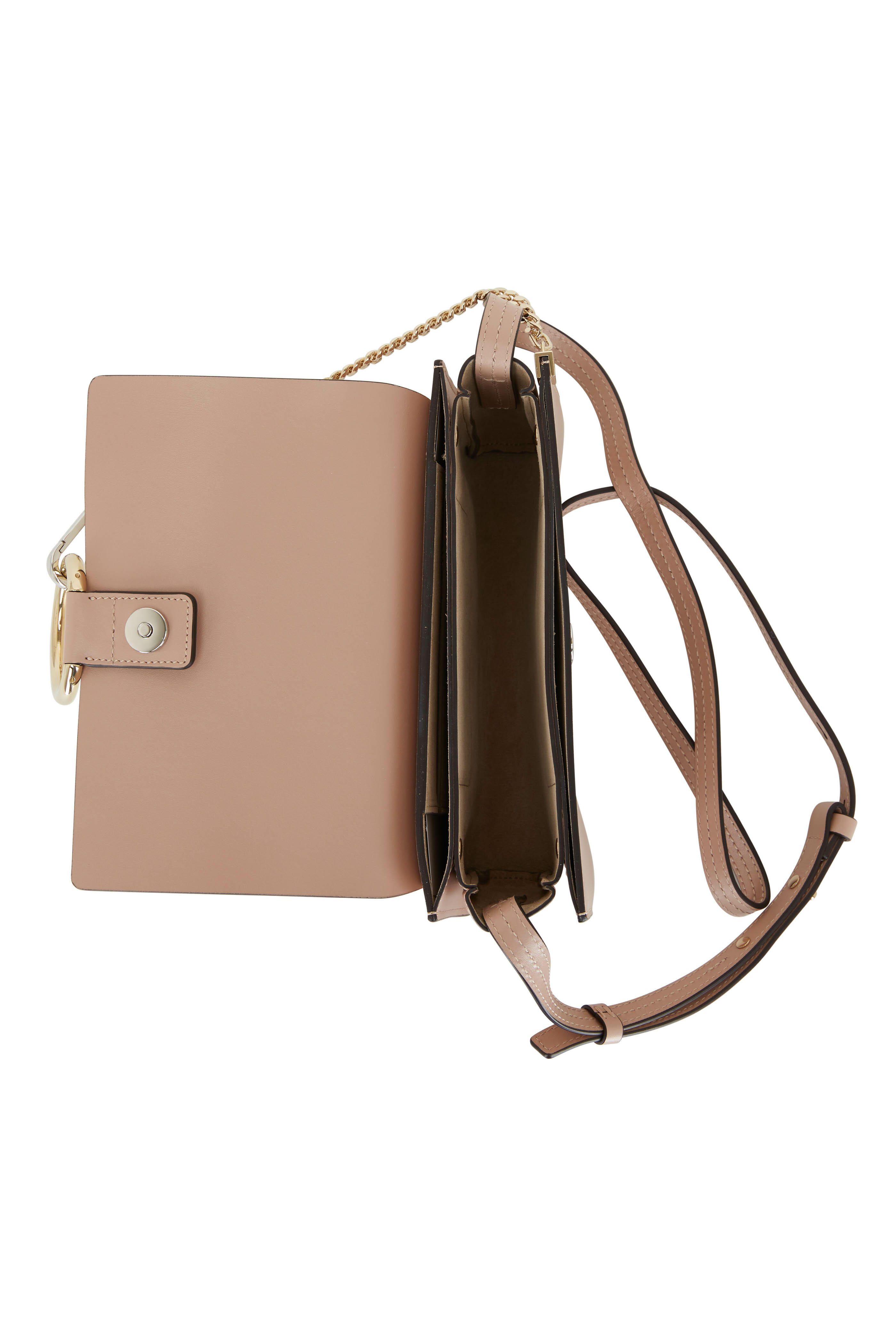 Chloé - Faye Misty Rose Leather & Suede Small Crossbody