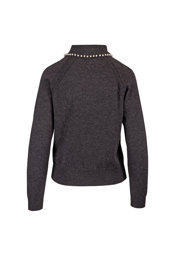 Essentiel Antwerp Kasa Steel & Pearl Scarf Sweater - view 2