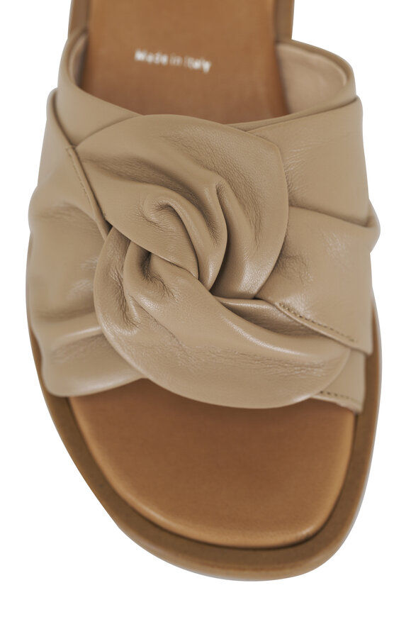 Ron White - Veronica Caramel Leather Slide Sandal