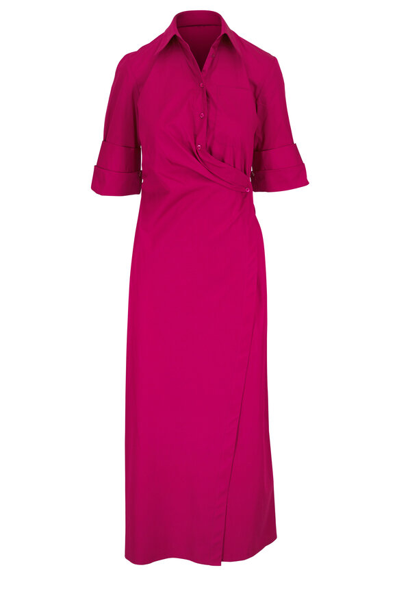 TWP New Earl Karanda Red Cotton Wrap Dress