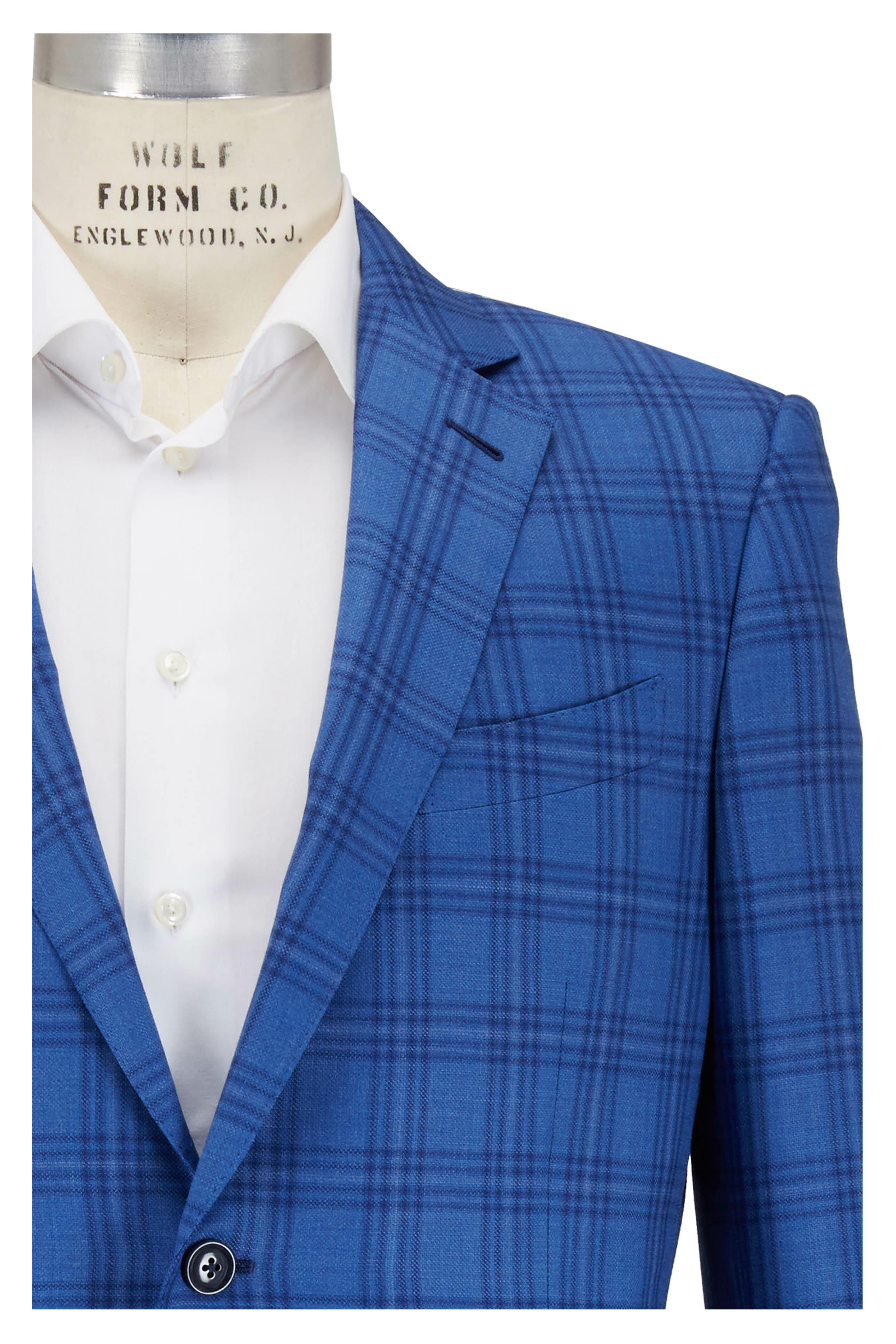 Zegna - Blue Tonal Plaid Wool Sportcoat