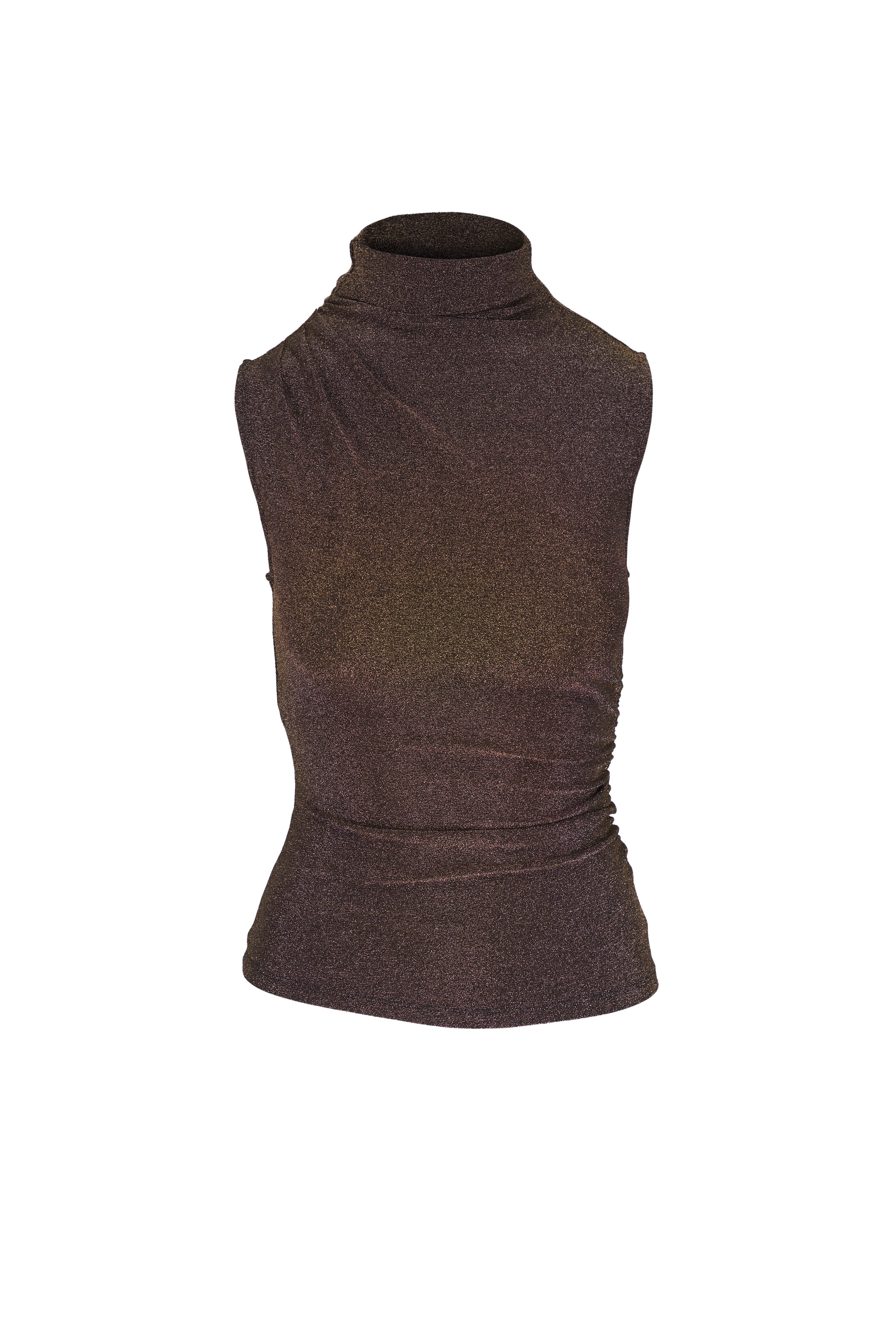 Veronica Beard - Mylie Gold Metallic Mock Neck Tank