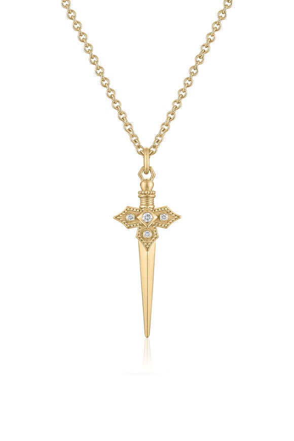 Loriann 14k Yellow Gold Valeria Sword Pendant