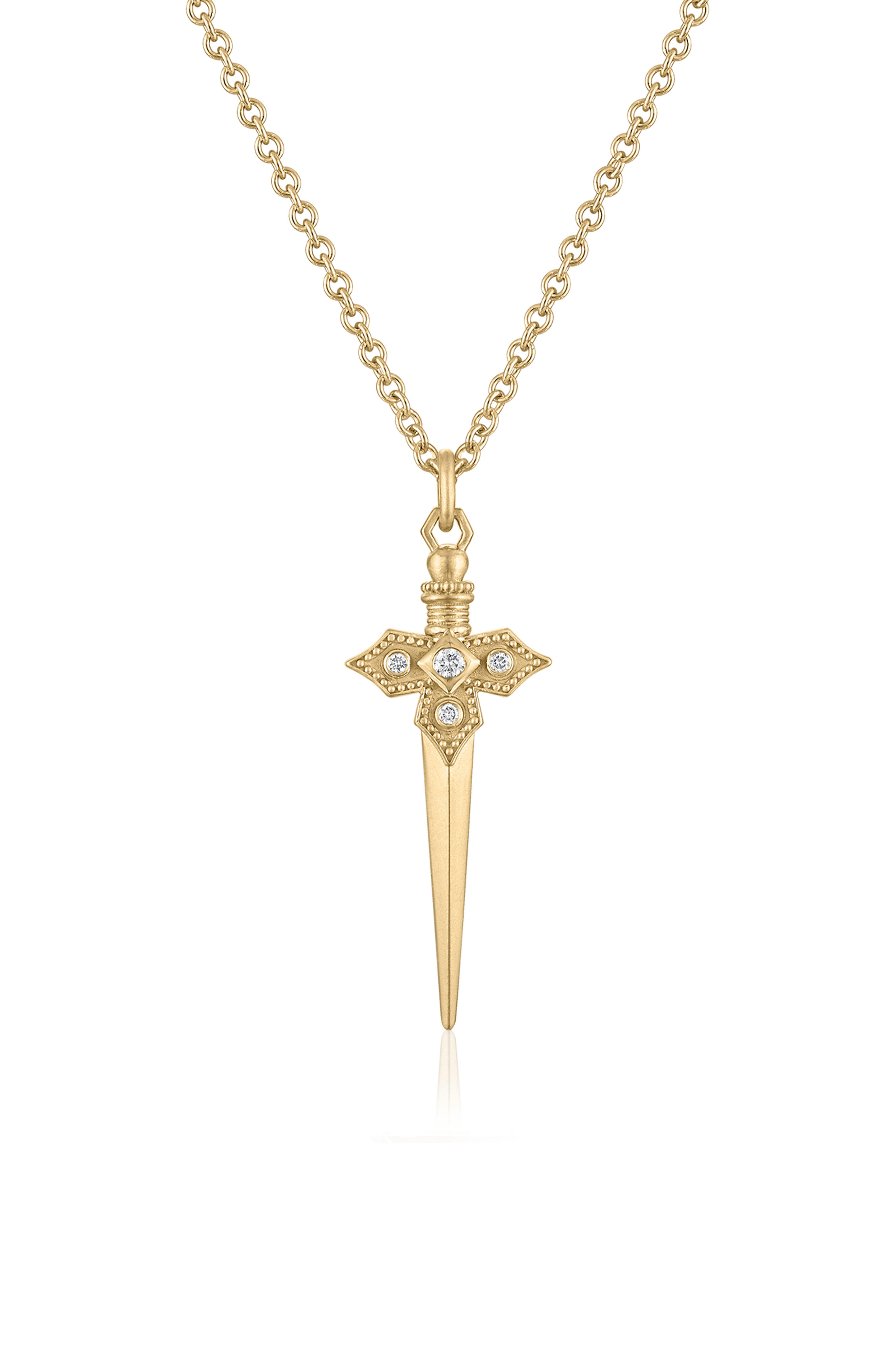 Loriann - 14k Yellow Gold Valeria Sword Pendant