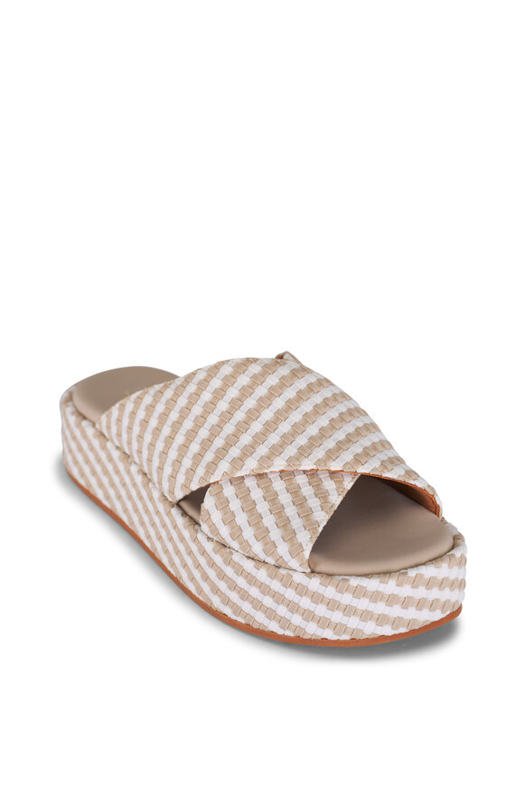 Jimmy Choo - Portia Orange Suede Embroidered Wedge Sandal, 70mm