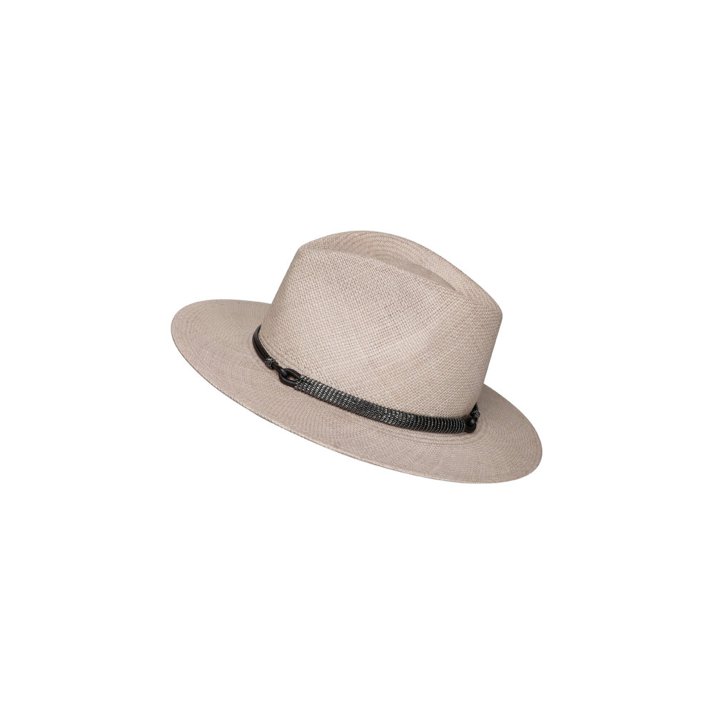 Brunello Cucinelli - Straw Monili Beige Fedora | Mitchell Stores display picture 2