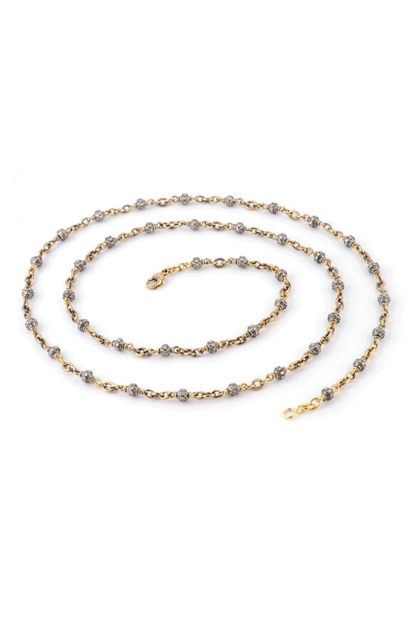 Sylva & Cie - Long Diamond Beaded Necklace