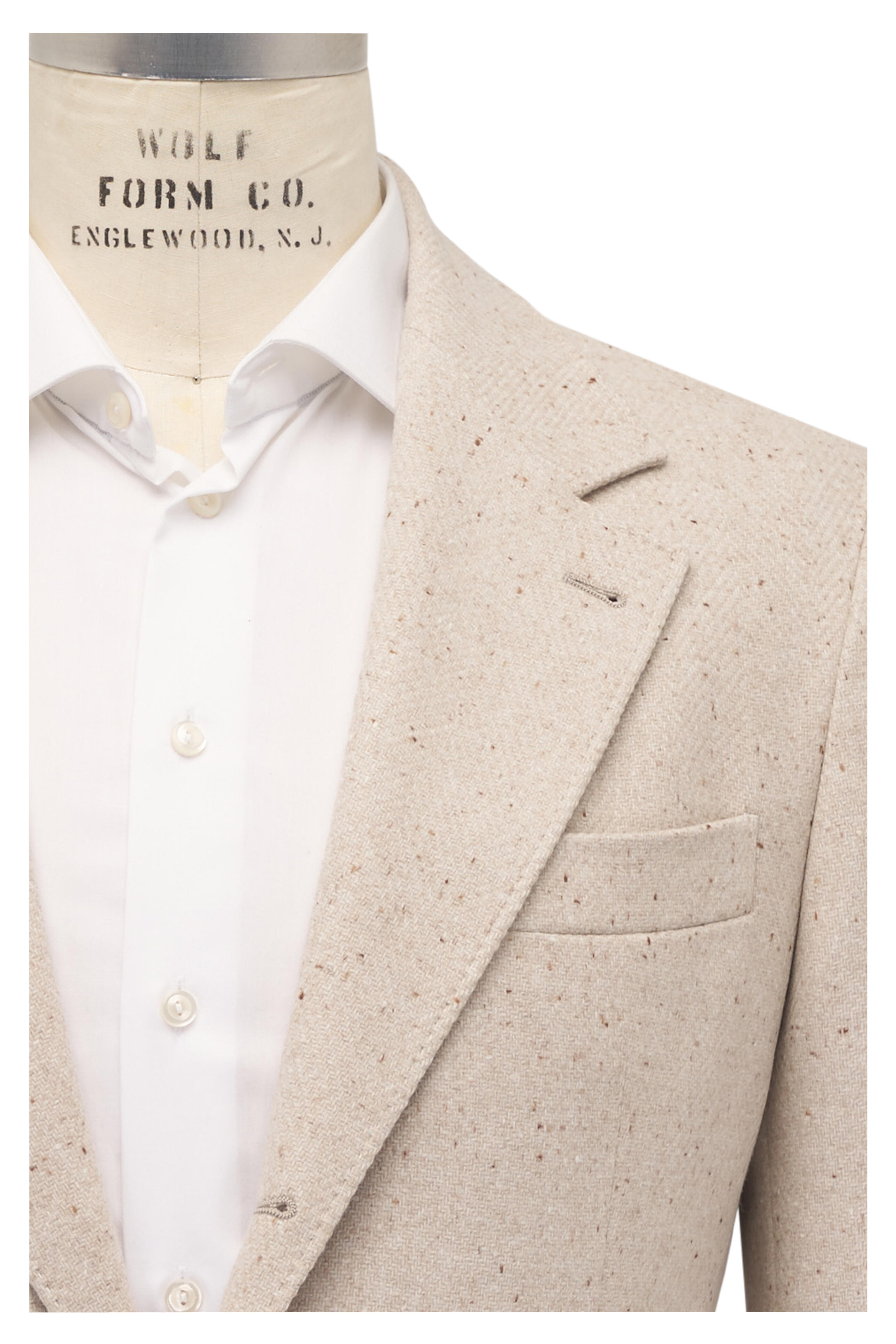 Brunello Cucinelli - Beige Wool & Cashmere Sportcoat