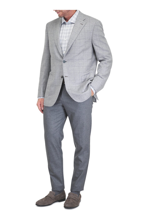 Ferragamo Tiberio Gray Suede Loafer - view 2