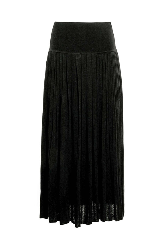 Sminfinity - Black Silk Pleat Skirt