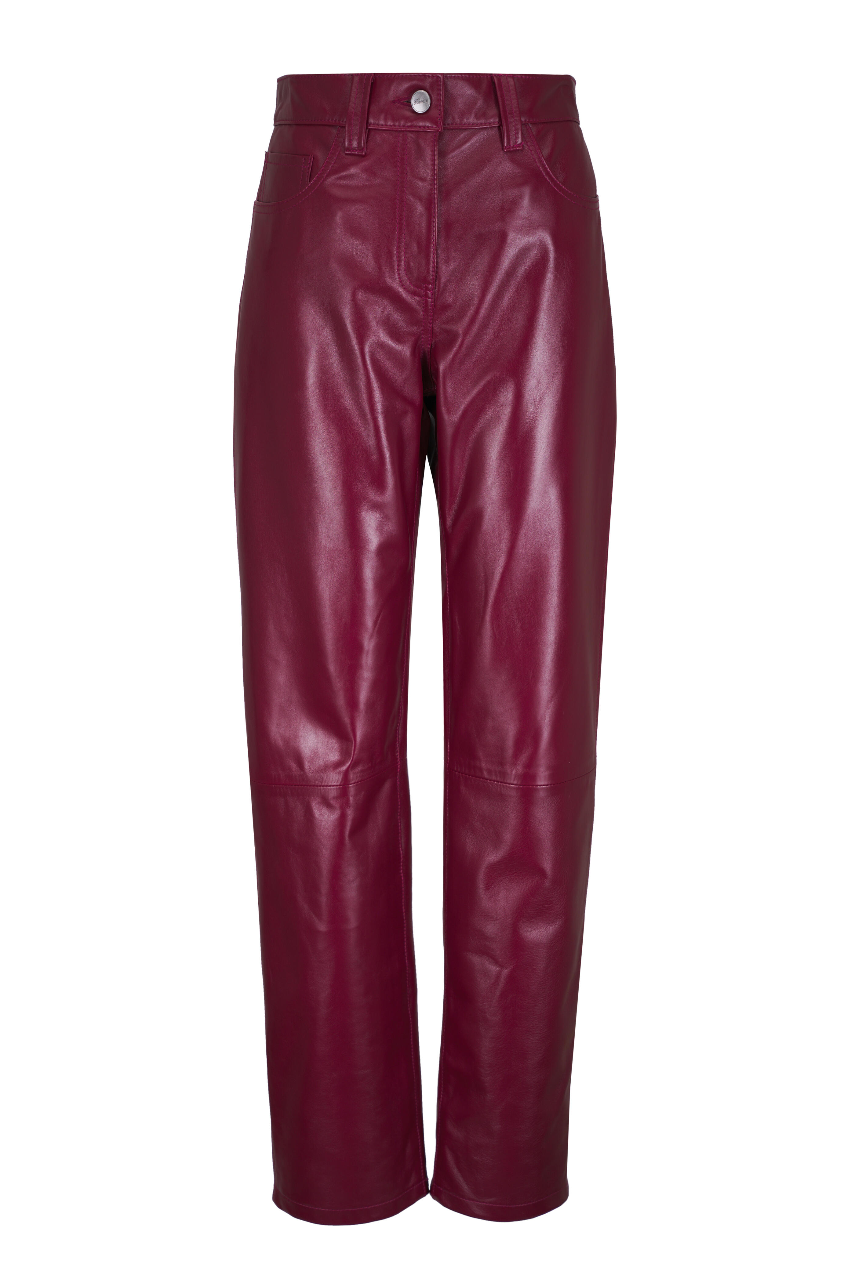 Khaite - Callum Garnet Leather Pant
