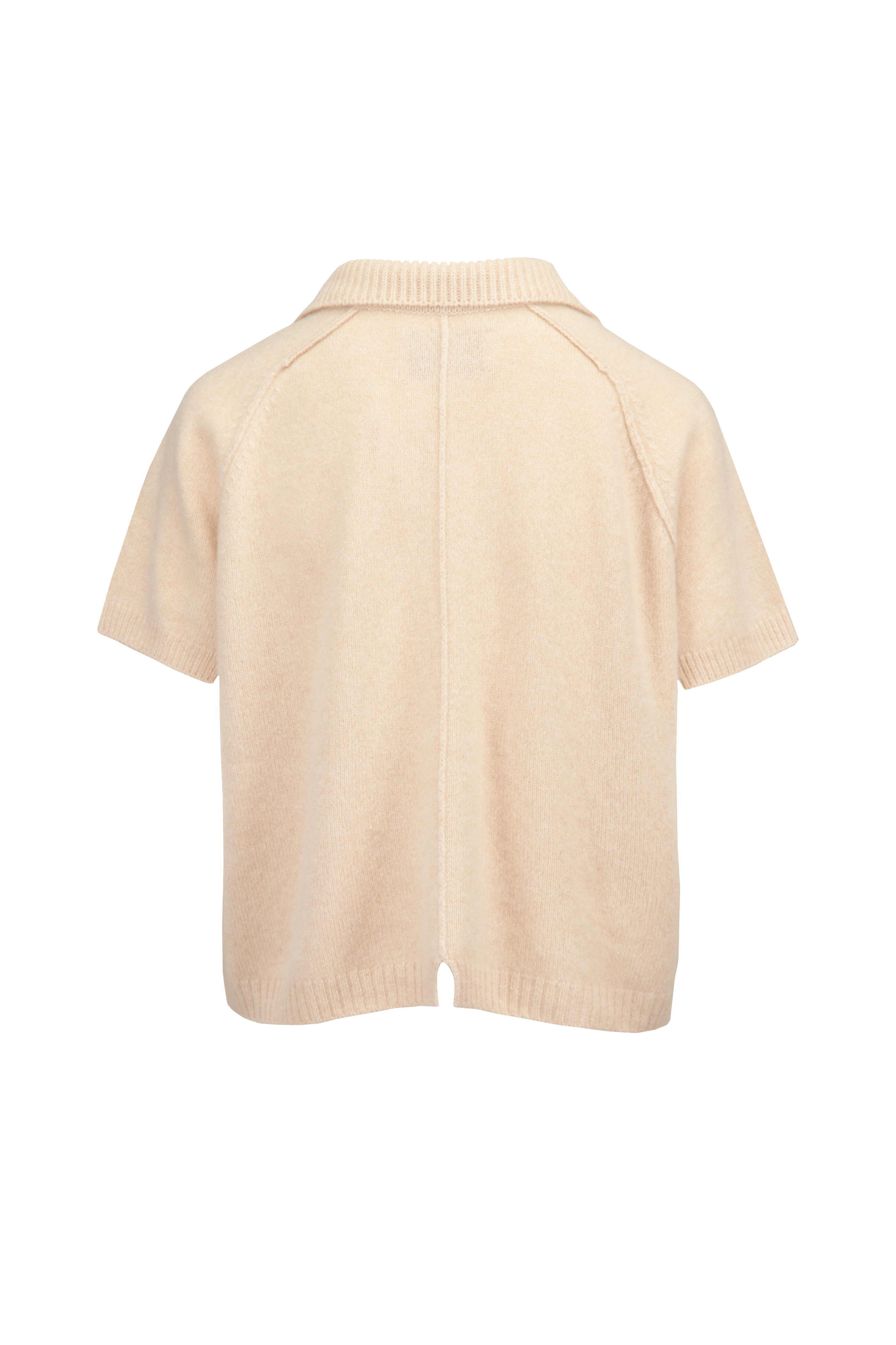 Brochu Walker - Marlow Sandstone Cashmere Polo Sweater - view 2