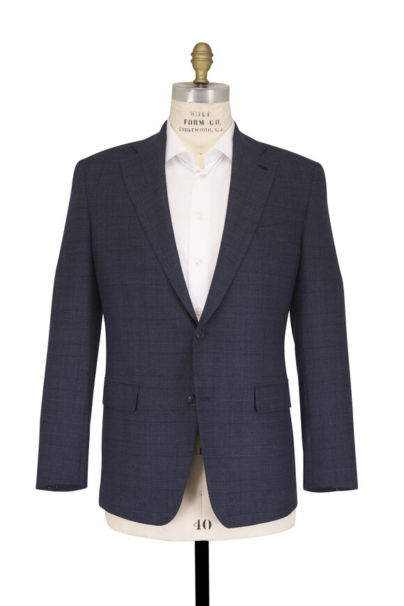 Atelier Munro Blue Check Wool & Cashmere Suit - view 2