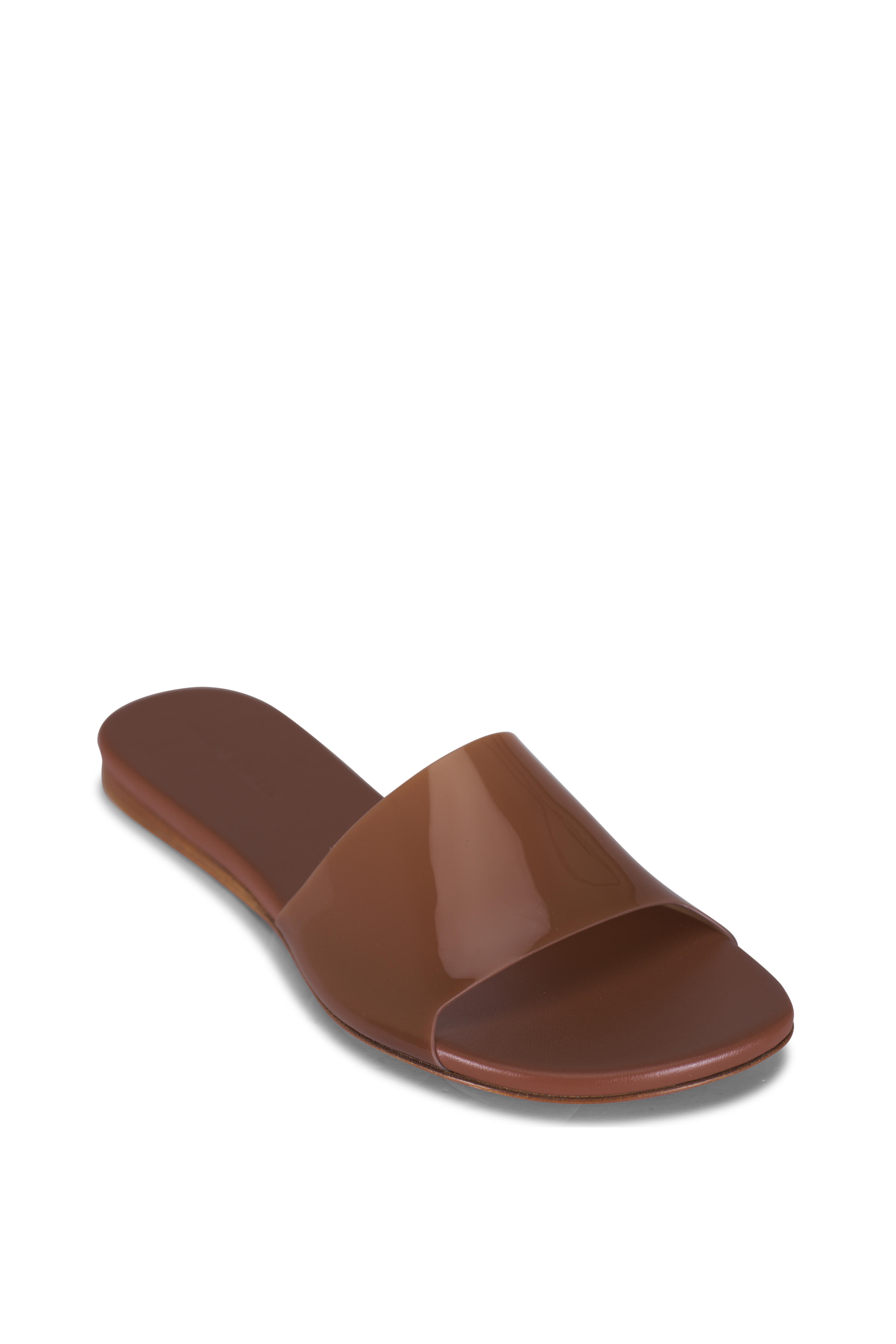 【関税込み】Amina Muaddi ブラウン Bianca サンダル Amina Muaddi: Brown Bianca Sandals | SSENSE