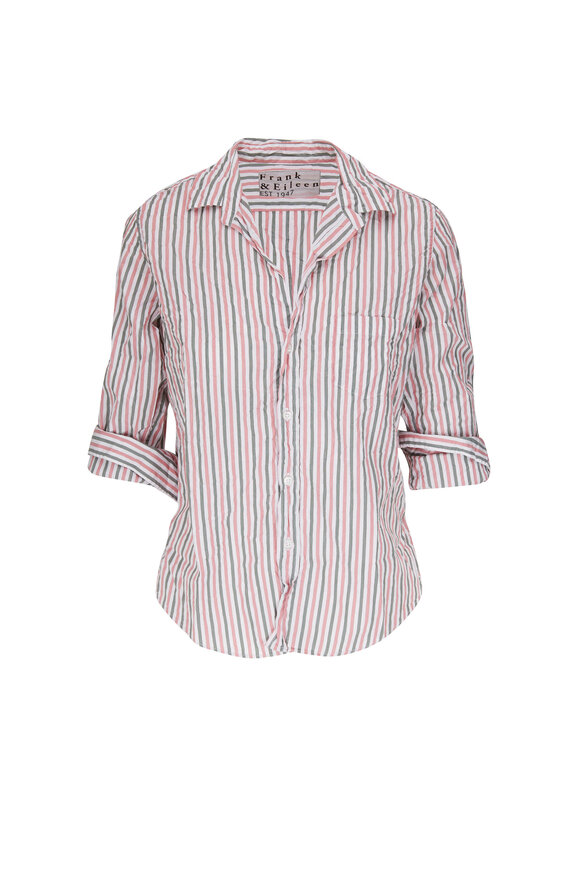 Frank & Eileen - Barry Green & Red Stripe Button Down