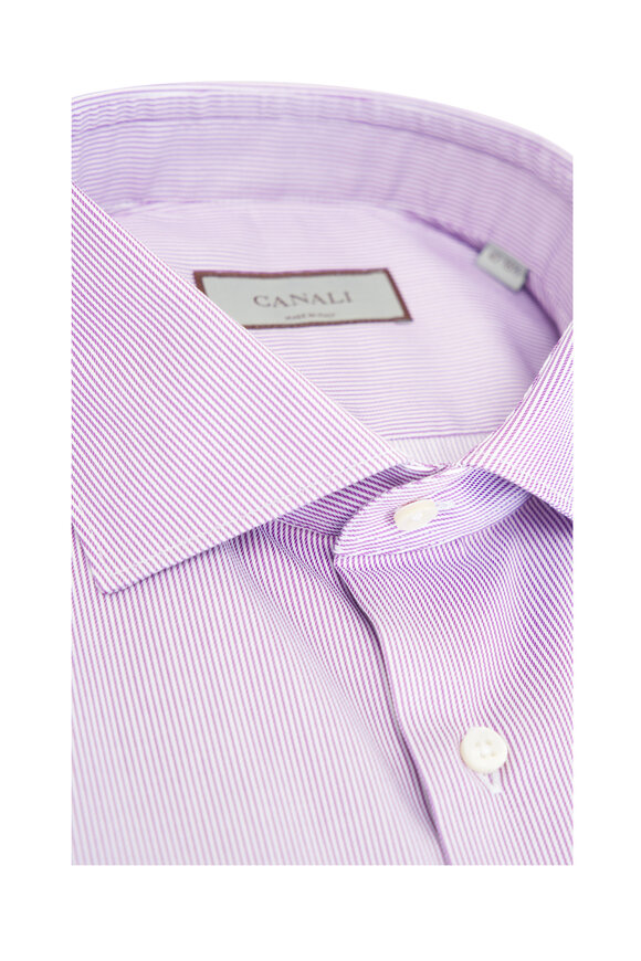 Canali - Magenta Stripe Dress Shirt