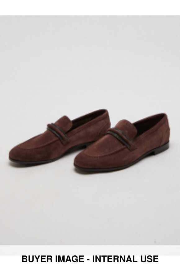 【The Row】 Mensy Loafer NAVY The Row - Mensy Navy Leather Loafer | Mitchell Stores