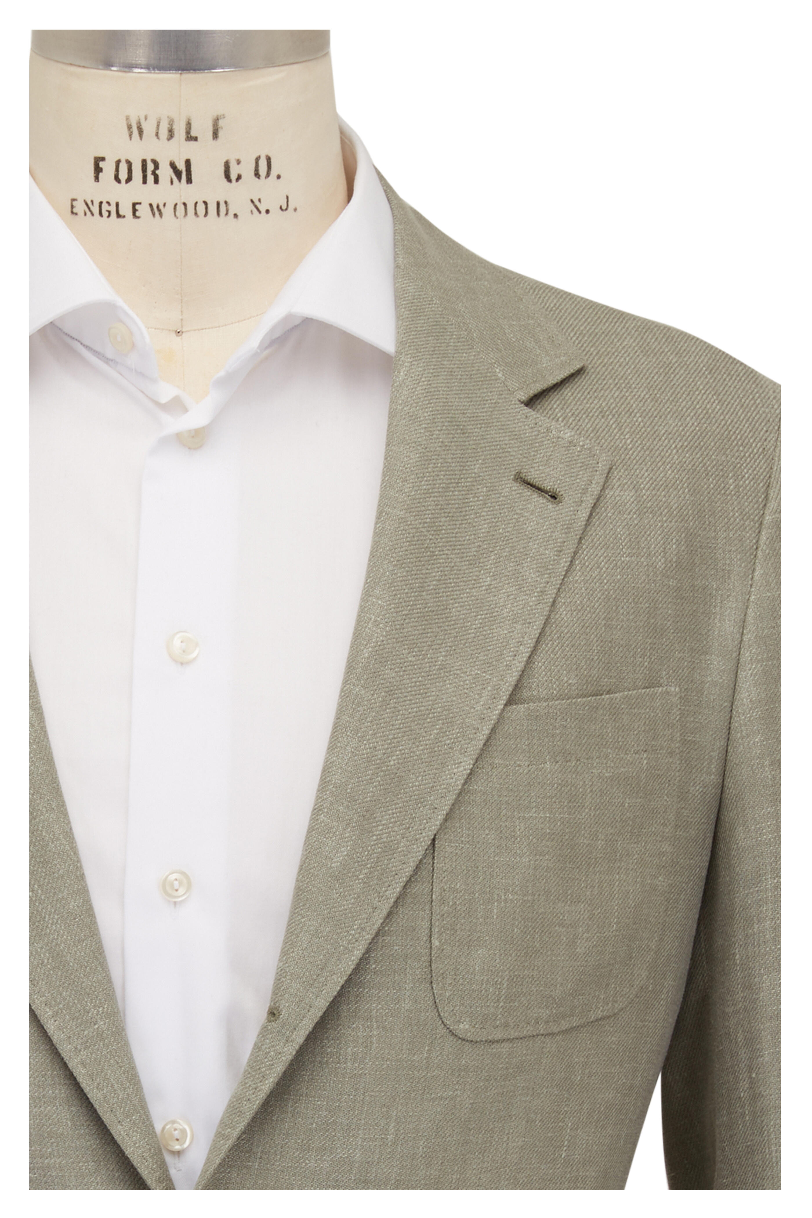 Brunello Cucinelli - Sage Linen, Wool & Silk Blend Sportcoat