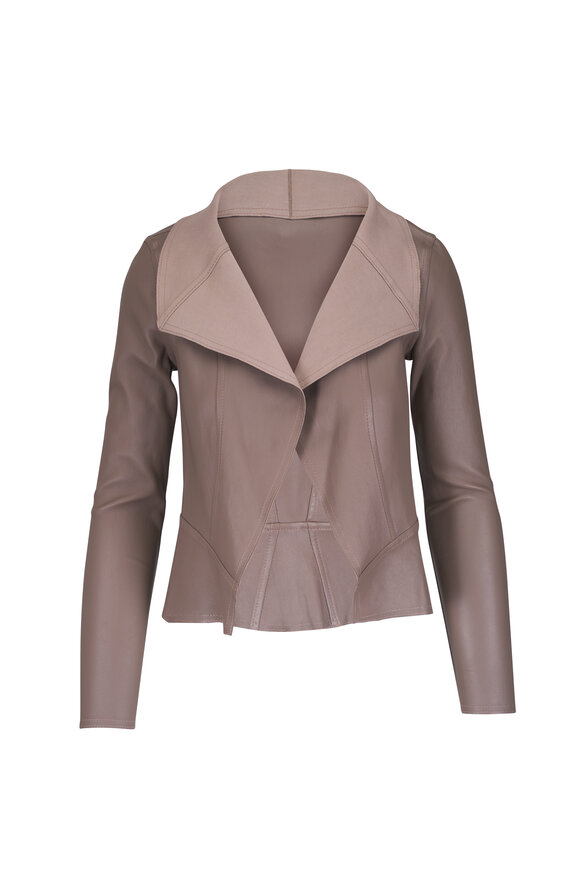 KZ_K Studio - Continuata Nero Drape Leather Jacket