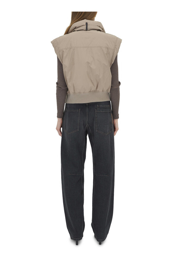 Brunello Cucinelli - Brown Lurex Rib Knit Turtleneck 