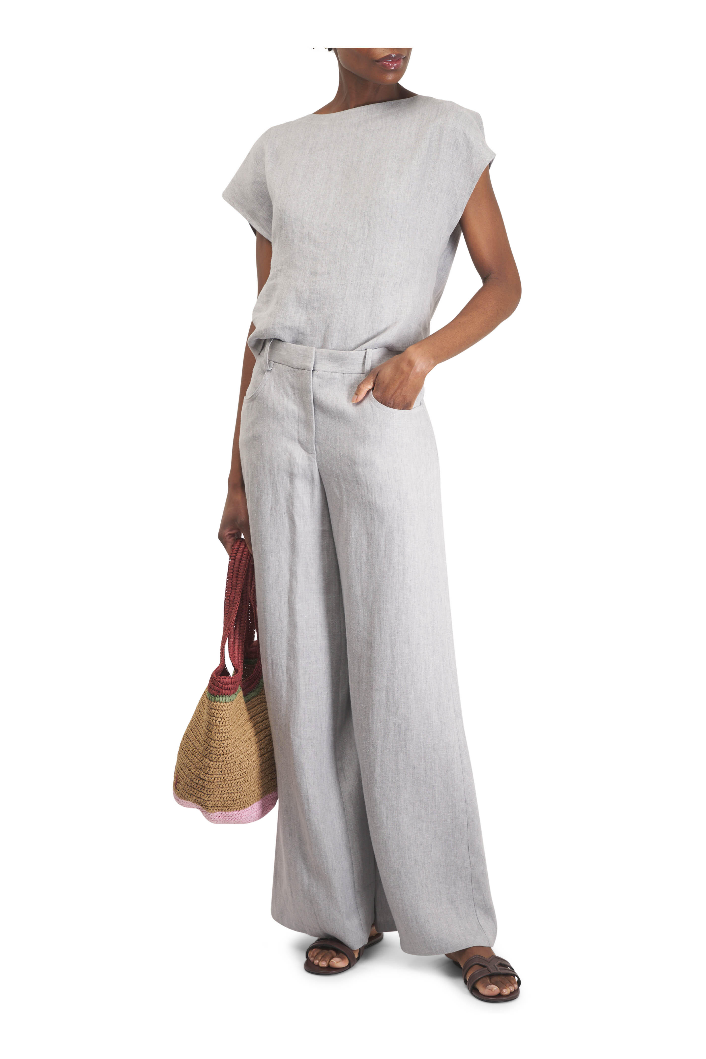 TWP - Dillon Light Heather Gray Washed Hemp Pant