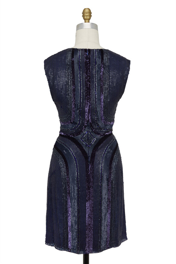 Jenny Packham - Blue & Purple Sequin Dress