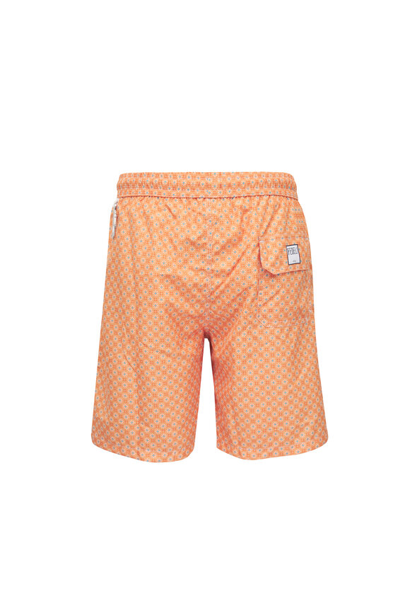 Fedeli Orange Floral Swim Trunks - view 3
