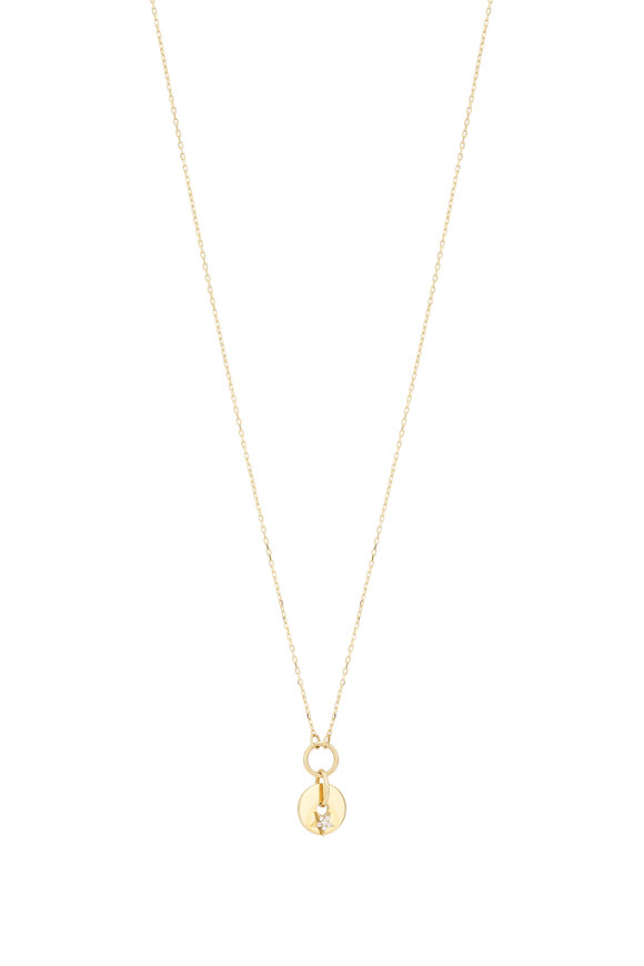 Foundrae Star Disk Drop Necklace - view 1