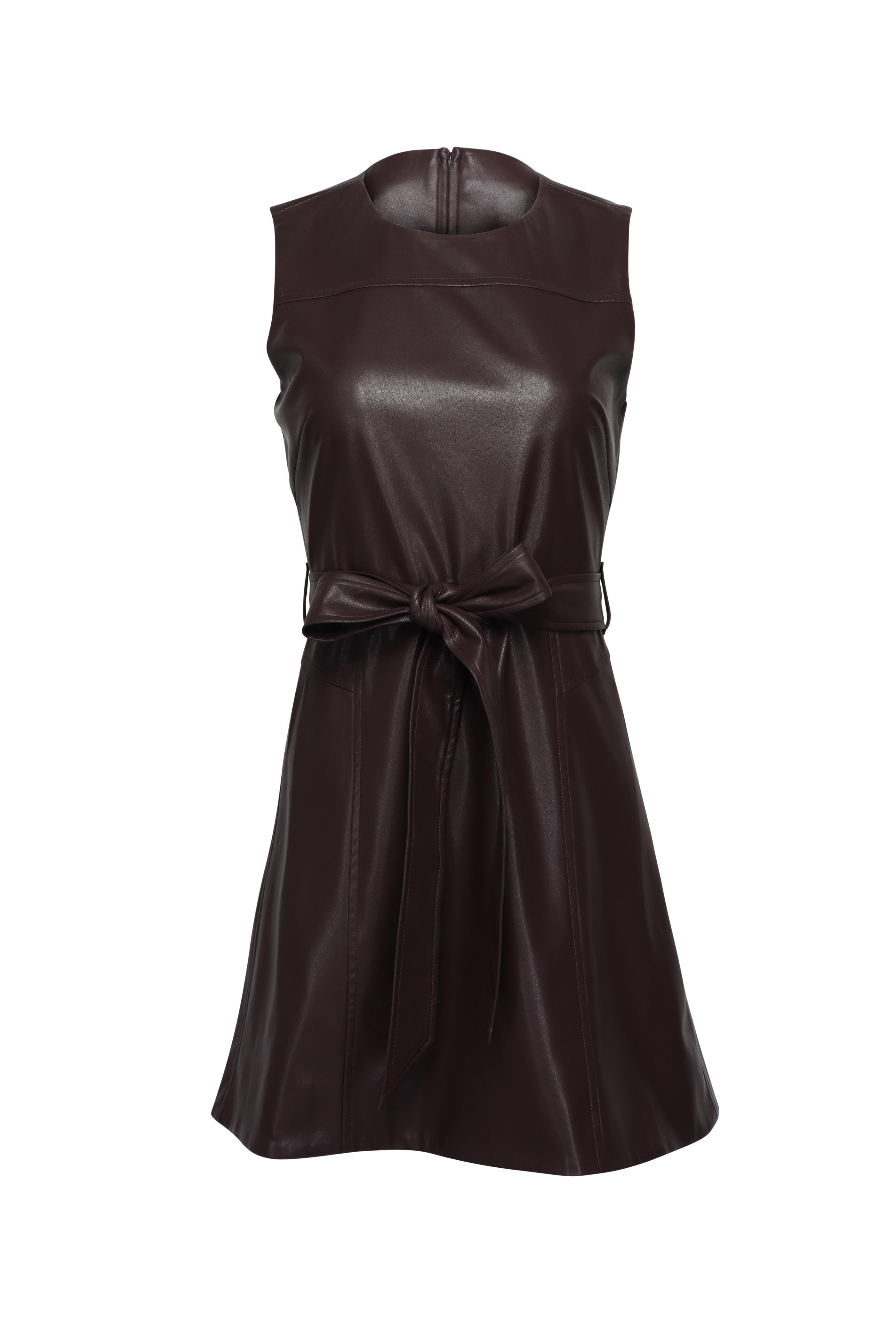 Tanya Taylor - Claudia Oxblood Vegan Leather Dress